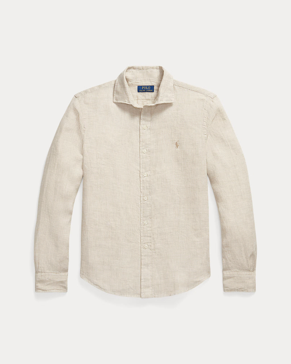 OG Custom Fit Houndstooth Linen Shirt - Polo Ralph Lauren